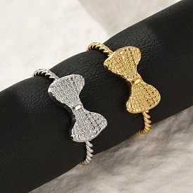 Бант 304 открытые манжеты из нержавеющей стали для женщин