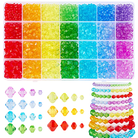 2310 шт 28 стили прозрачные акриловые бусины, двухконусные