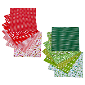 14шт. 2 цвета хлопчатобумажной ткани, для пэчворка, шить ткани для пэчворка, площадь с цветочным узором