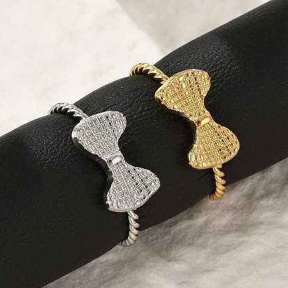 Бант 304 открытые манжеты из нержавеющей стали для женщин