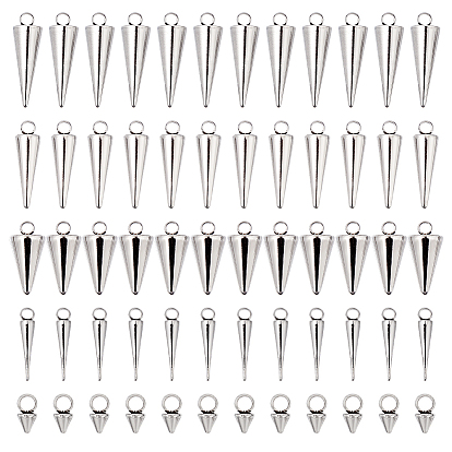 60 шт 5 стили 201 подвески из нержавеющей стали, конус прелести