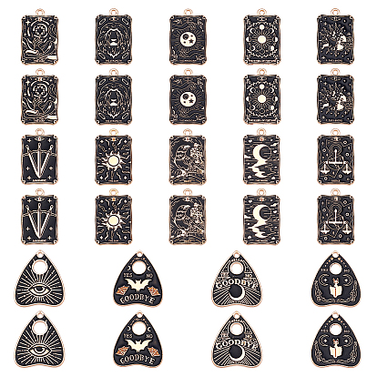 28 шт. эмалевые подвески из сплава Таро, разнообразные