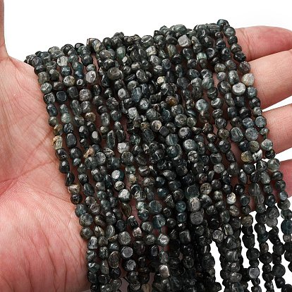 Естественный зеленый кварцевые нити бисера, самородки