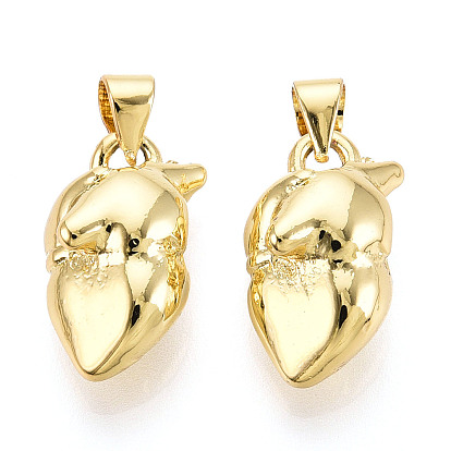 Латунные подвески, без кадмия, без никеля и без свинца, сердце