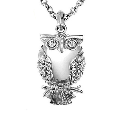 Кулон из нержавеющей стали в виде совы, урна для пепла, ожерелья, мини-гроб с погребальной шкатулкой подвеска кабельная цепь ожерелья