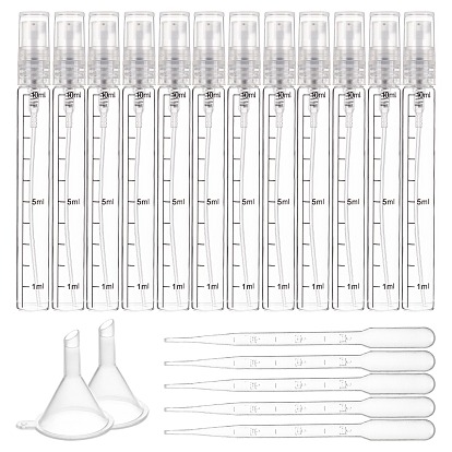 Glass Graduated Spray Bottles, Refillable Bottles, for Perfume, Essential Oils, Liquids, Column