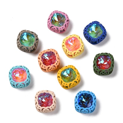 Шить на горный хрусталь, стекло горный хрусталь, с латунной фурнитурой , аксессуары для одежды, квадрат