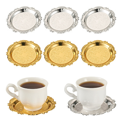 8шт 2цвета железный поднос, лоток для хранения, органайзер для косметических украшений, круглые