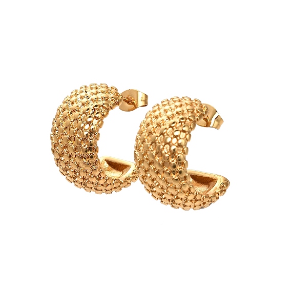 304 из нержавеющей стали серьги, текстурированный c-образный