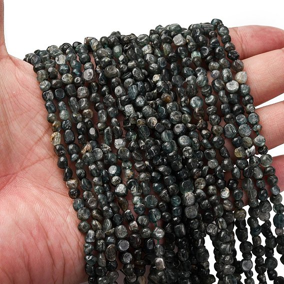 Естественный зеленый кварцевые нити бисера, самородки