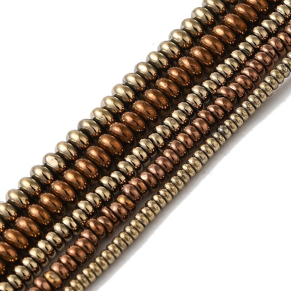 Гальванические нити из синтетических немагнитных гематитовых бусин, рондель