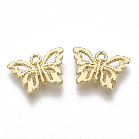 Pendentif en alliage , conclusions de menuisiers en filigrane, papillon