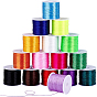 16 рулоны 16 цвета плоские эластичные хрустальные нити, эластичная нить для бисера, для изготовления эластичного браслета