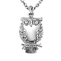Кулон из нержавеющей стали в виде совы, урна для пепла, ожерелья, мини-гроб с погребальной шкатулкой подвеска кабельная цепь ожерелья