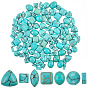 112шт. 7 стили окрашенные синтетические бирюзовые кабошоны, разнообразные