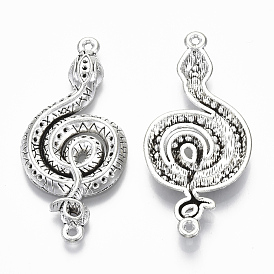 Tibetan Style Alloy Big Connector Pendants, Cadmium Free & Lead Free, Snake