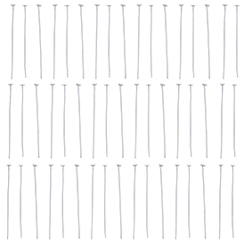 40шт. 925 булавки с плоской головкой из стерлингового серебра
