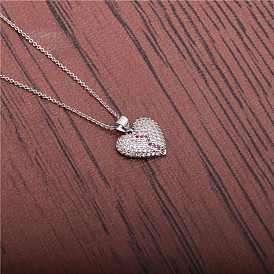 Heart-shaped Sweater Chain Necklace with Creative European and American Personality Design