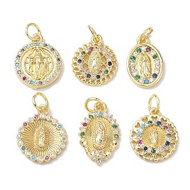 Подвески из латуни с кубическим цирконием на тему святой девы, с целью перехода в кольце, без свинца и без кадмия, долговечный, стойки покрытие