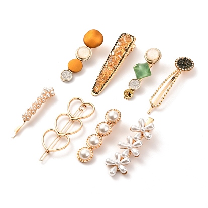 Наборы заколок для волос из искусственного жемчуга из кожи аллигатора, с акриловой смолой и, разнообразные