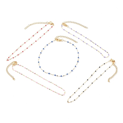 Вакуумное покрытие pvd 304 браслеты из нержавеющей стали, с эмалью, золотые