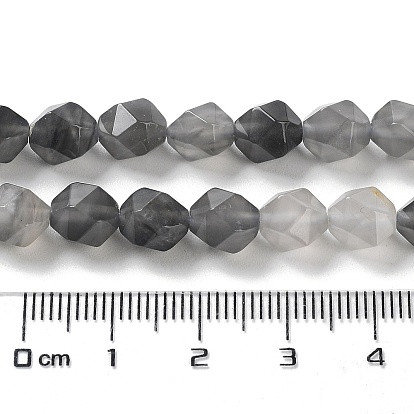 Nuageux naturelle perles de quartz brins, facette, étoiles coupées perles rondes