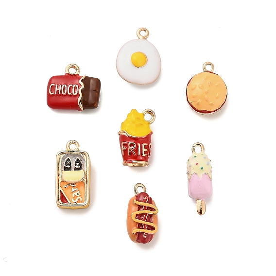 Подвески из эмали и сплава, пищевые темы прелести