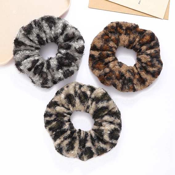 Ткань эластичные аксессуары для волос, для девочек или женщин, резинка для волос / резинки для волос, рисунок для леопарда