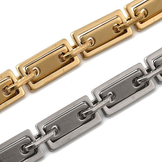 304 цепи прямоугольные звенья нержавеющие, несварные, ионное покрытие (ip)