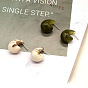 Retro Geometric Resin Drop Earrings, Minimalist Small Studs Jewelry