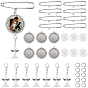 DIY Jewelry Making Kit, Including Iron Brooch Findings, Glass Cabochons, Alloy Pendant Cabochon Settings, Acrylic & Glass Angel Pendant Decorations, 304 Stainless Steel Jump Rings