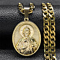 304 кубинские звенья цепи с подвеской в виде медали Святого Бенедикта из нержавеющей стали для мужчин
