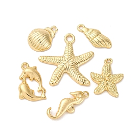 Латунные подвески, без кадмия, без никеля и без свинца, Морские животные, реальный 18 k позолоченный
