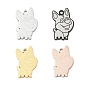 Pendentifs en acier inoxydable, charmes de bouledogue français, polir