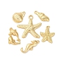 Латунные подвески, без кадмия, без никеля и без свинца, Морские животные, реальный 18 k позолоченный