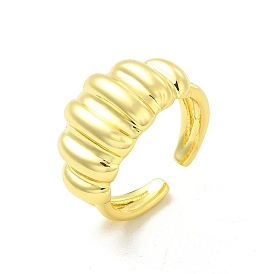 Brass Croissant Open Cuff Ring for Women