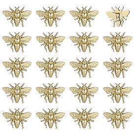 20 piezas de hebillas decorativas de abejas de aleación de zinc, para monedero, , decoración de artesanía de cuero