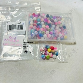 150 Stück 15 Farben Nachahmung Perlen Acryl Perlen, Beere Perlen, Perlen kombiniert, Runde