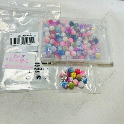150 Stück 15 Farben Nachahmung Perlen Acryl Perlen, Beere Perlen, Perlen kombiniert, Runde