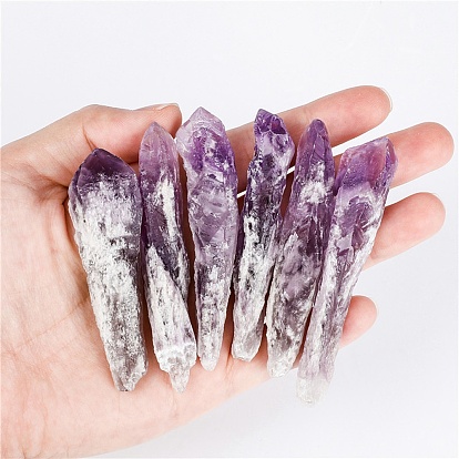 Natural Amethyst Display Decoration, Healing Stone Wands, for Reiki Chakra Meditation Therapy Decos, Cone