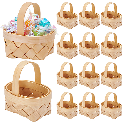40 шт. мини-модель плетеной бамбуковой корзины, аксессуары для кукольного домика с микро-ландшафтом, притворяясь опорными украшениями