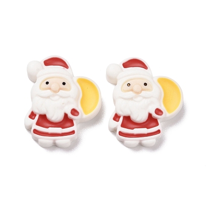 Christmas Theme Opaque Resin Cabochons, DIY Accessories, Santa Claus