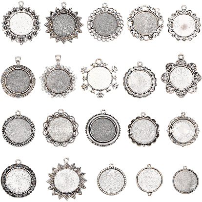 20 шт 20 стиль подвеска из сплава кабошон настройки, разнообразные, DIY фурнитура для ювелиных изделий