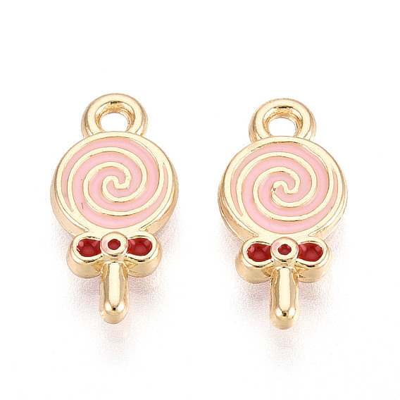 Подвески из эмалевого сплава легкого золота, леденец очарование, без свинца, без никеля и без кадмия, стойки покрытие