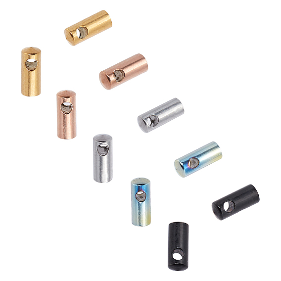 PVD Vacuum Plating 304 Stainless Steel Cord Ends, End Caps, Column