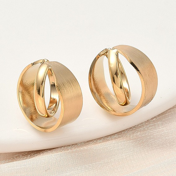 304 серьги-каффы из нержавеющей стали в форме буквы С, ионное покрытие (ip)