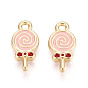 Подвески из эмалевого сплава легкого золота, леденец очарование, без свинца, без никеля и без кадмия, стойки покрытие