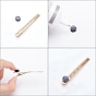 Microwave Kiln Hot Melt Glass Beads, No Hole, DIY Creative Hand-made Accessories Material, Column with Flower