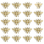 20 piezas de hebillas decorativas de abejas de aleación de zinc, para monedero, , decoración de artesanía de cuero