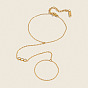 304 Bracelet en acier inoxydable serti de zirconiums cubiques transparents 3 Bracelet à maillons plats et ronds